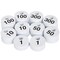 2 Sets of Round Numbered Tags 1-300, Double-Sided Plastic Coat Check Tickets (1.7 In, 600 Pieces Total)